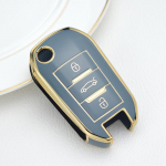 TPU auto kaugjuhtimispuldi v&otilde;tme&uuml;mbrise kate Peugeot 208 107 206 306 307 308 2008 3008 4008 5008 RCZ Citroen C1 C2 C3 C4 C5 CACTUS C8 Protector jaoks Key Case valge