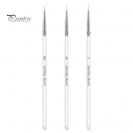 3 tk/komplekti k&uuml;&uuml;nekunsti pintslid Peene laineriga pintsel Libisemisvastane k&auml;epide, pehmete harjastega kaasaskantav kerge k&uuml;&uuml;nekunsti triibutuse pintslid &Otilde;hukese joonega k&uuml;&uuml;neharja detail 1 Set