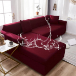 Veekindlad diivanikatted &uuml;hev&auml;rvilised nurgadiivani katted elastsed diivanikatted elutoa diivanikomplekt lemmikloomadele lastele 2 seater 140-185cm veinipunane v&auml;rv