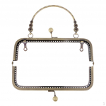 Vintage metallist rahakoti lukuga k&auml;epideme &otilde;mblemine Sidurikottide tarvikud - pronks