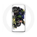 Samsung Galaxy J3 2017 &uuml;mbris Valentino Rossi Speed ​​​​driver valgel taustal