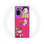 &Uuml;mbris Xiaomi Redmi Note 10 Pro BTS BT21 Cooky ja Tata Bangtan V ja Jungkook Fanart jaoks