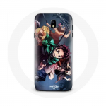 Coque pour Samsung Galaxy J7 2017 Tanjiro Nezuko et Inosuke Slayer Kimetsu no Yaiba Manga