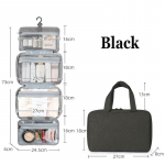 Kokkupandav reisil rippuv tualett-tarvete kosmeetikakott Veekindel meeste naiste panipaik must