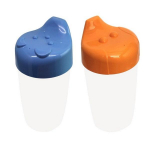 The Born Sucup Hard Spout Cup 250ml, helesinine, oranž, 1 komplekt