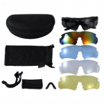 Taktikalised prillid V&auml;lissport Airsoft Laskmine Jahiprillid Matkaprillid &Otilde;ue p&auml;ikeseprillid Objektiiviga 5tk 1 set must