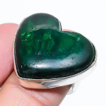 Natural Green Labradorite Gemstone 925 Sterling Silver Ring Size 7.5 f9d49