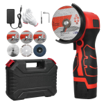 Juhtmeta nurklihvmasin 7000 p/min Elektriline lihvimist&ouml;&ouml;riist Mini-lihvmasin 1 tk 16,8 V 2000 mAh akuga UK Plug & 6 Blades