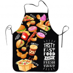 Varrukateta toiduvalmistamisp&otilde;ll, mugav kanda selge ja t&otilde;elise kujutisega korduvkasutatav plekivastane veekindel pol&uuml;ester pitsamuster k&ouml;&ouml;gip&otilde;ll kodutarbed L 6