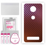 apgo skin sticker film foil vinyl for the BACK compatible with Motorola Moto Z2 Force, scratch-resistant, easy to install - Carbon Chameleon CAKA5