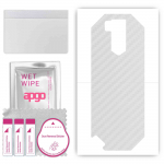 apgo Protective Skin Sticker for the back compatible with Ulefone Armor X5 Pro, Wrap Film, Foil, Vinyl - Pattern Transparent Carbon