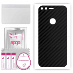 apgo Protective Skin Sticker for the back compatible with Google Pixel, Wrap Film, Foil, Vinyl - Pattern Carbon Black