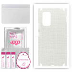 apgo Protective Skin Sticker for the back+sides compatible with Xiaomi Redmi Note 10 Pro Max, Full Wrap Film, Foil, Vinyl - Pattern White Fabric