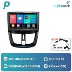 2 DIN Android autoraadio Peugeot 207 207CC 2006-2015 jaoks Autostereo GPS 4G Navigatsioon Multimeedia Helipleier Peaseade Autoradio 2+32+MIC