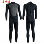 Men One Piece Wetsuit 1.5/3mm Neoprene long sleeve Back Zip Wetsuit Keep Warm Quick Drying UPF 50+ Dive Suit for Surf Water Sports Diving Canoeing S
