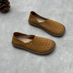 Johnature K&auml;sitsi valmistatud Ehtne Nahk &Otilde;&otilde;nestatud Lamedad Kingad Retro Loaferid &Uuml;mar Nina Pehme Tald Naiste Sandaalid 35