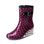 Naiste Pandla k&uuml;lje t&otilde;mblukk k&otilde;rge kontsaga vihmasaapad Naiste libisemiskindlad plusssuuruses tr&uuml;kitud vabaaja veekingad 38