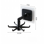 Multifunktsionaalne p&ouml;&ouml;rlev konks, stantsivaba tugev kleepuv hoiurest K&ouml;&ouml;k Vannituba Spaatliga Toiduvalmistamisn&otilde;ud V&auml;ikesed esemed 9.5*8*7cm valge