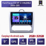 9-tolline 2-din autoraadio Ford Focus EXI MT 2 3 Mk 2 jaoks 2004&ndash;2011 Multimeedia videopleier Navigatsioon Android Auto 2 Din 2+32GB,A