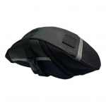 Veekindel jalgratta istmekott, suure mahutavusega t&otilde;mblukuga kiirkinnitusega istmeposti sadula t&ouml;&ouml;riista hoiupakk koos helkurribaga must