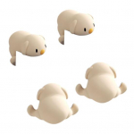 4 tk kutsikam&ouml;&ouml;bli nurgakaitse kokkup&otilde;rkevastane beebikindel pehme silikoon isekleepuv t&auml;isnurkne laud beež