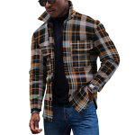 Meeste moetrend igap&auml;evane vabaaja tr&uuml;kitud pikkade varrukatega n&ouml;&ouml;biga sulejope L pruun