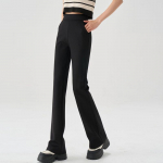 Mood naiste mustad laienevad p&uuml;ksid Uued elegantsed Slim Fit kevads&uuml;gised elastsed pikad p&uuml;ksid naiste suures suuruses k&otilde;rge v&ouml;&ouml;kohaga p&uuml;ksid 950 M must