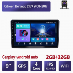 Icreative 2 Din Carplay Android-autoraadio Citroen Berlingo 2 B9 jaoks 2008-2019 WIFI GPS-navigatsioonis&uuml;steem auto multimeediumipleieri peakomplekt 2+32GB