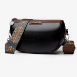 YOUHUAGUO Mood v&auml;ikesed PU-nahast kaenlaalused sadulakotid naistele Vintage Designer &uuml;hev&auml;rviline &otilde;lakott 21x8x14cm must