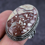 Wild Horse Gemstone Handmade 925 Sterling Silver Gift Jewelry Ring Size 6 c0a39