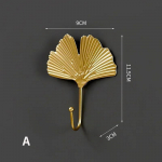 P&otilde;hjamaade stiilis konksud kuldne 1 tk rippuv hoiurest sepistatud konksuga seinariip Loov lehekuju kodu vannitoa kaunistamiseks pronksi