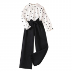 T&uuml;drukute R&otilde;ivad Pidulikud R&otilde;ivad Tr&uuml;kiga Pikkade Varrukatega S&auml;rk ja P&uuml;ksid Kost&uuml;&uuml;m Moekomplektid 130cm must