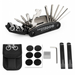 Jalgrattat&ouml;&ouml;riistade komplekt 16 &uuml;hes m&auml;gijalgratta rehviparanduskomplekt, torkekohad kuuskant kodaraga mutriv&otilde;ti kruvikeeraja ts&uuml;kkel Multifunktsionaalsed t&ouml;&ouml;riistad