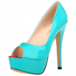 LOSLANDIFEN Seksikas Peep Toe Platform Naiste Pumbad 14cm &Uuml;lik&otilde;rged Lakknahast Kontsad Kingad Punased Pulma Tikkp&uuml;ksid Suur Suurus 43 44 37 helesinine v&auml;rv