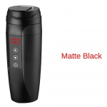 12V 24V autosoojendustass elektriline veekeetja roostevabast terasest nutikas temperatuuriregulaator puutetundlik LCD-ekraan reisikohvikruusi soojendaja valge