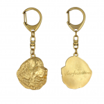 Newfoundland, Newfs, Newfies - Gilded key ring with dog, handbag decoration, luxury accessory by Art-Dog brand