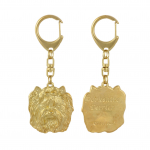 Yorkshire Terrier, Yorkie I - Gilded key ring with dog in gift box, handbag decoration, luxury accessory by Art-Dog brand