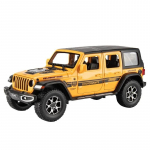 1/22 Jeepi Wrangleri Rubiconi Sulamist Valatud & M&auml;ngus&otilde;idukid Metallist M&auml;nguauto Mudel Heli ja Valgusega T&otilde;mba Tagasi Kollektsioon Laste M&auml;nguasi Kingitus kollane