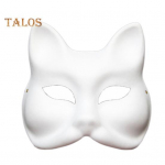 Cosplay Fox Masque elastse ribaga &uuml;hev&auml;rviline DIY maalimine karnevali pidu ballil maskeraad Halloweeni kost&uuml;&uuml;m looma kujuga n&auml;opadi B