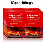 8/24/40/80 tk Valu leevendav plaaster Kapsaitsiinplaaster Selja kaela &otilde;la jaoks Hiina taimne liigeseplaaster 80pcs/10bags