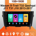 Android Carplay autoraadio Nissan X-Trail T32 Qashqai 2013-2017 multimeediumipleieri peakomplekt Stereo GPS-navigatsioon BT WIFI 2+32GB 1+16GB