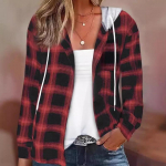 S&uuml;gistalvine ruuduline kapuutsiga kampsun n&ouml;&ouml;biga vabaaja s&auml;rk Pusad Naiste riided S