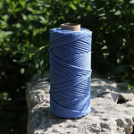 2 mm v&auml;rviline puuvillane niit n&ouml;&ouml;r isetegemise dekoratiivsele punutud seinavaibale Moon White Blue*2mm 100m