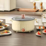 Elektriline pott Multifunktsionaalne &uuml;hiselamu elektripliit elektriline praepann Majapidamisse integreeritud pann Mittenakkuva pann elektriline pann sinine