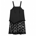 Xitao Lace Patchwork Lahti reguleeritava rihmaga as&uuml;mmeetrilised kleidid GYX1051 One Size must