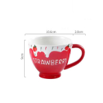 Loominguline armas maasikakruus keraamiline veetass kohvitass piimatass kruus p&auml;rastl&otilde;unatee Suure mahutavusega veetass punane