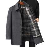 S&uuml;gis- ja talvehooaja eemaldatava voodriga kahepoolne villane mantel meestele, keskealistele ja eakatele, keskmise pikkusega villased mantlid isadele XL