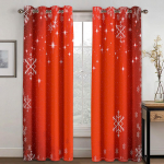 J&otilde;ulukaunistuste kardin 3D multifilm J&otilde;uluvana j&otilde;ulupuu pol&uuml;esterriidest kardin lumememme muster pidulik atmosf&auml;&auml;r W132cm x H160cm&Hook