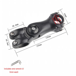 Mtb Maanteeratas Reguleeritav Stem Jalgratta Lenkstangi Stem 31.8Mm /25.4Mm &Uuml;likerge Alumiiniumsulamist Jalgratta Stem T&otilde;stuki Osad 25.4*100mm