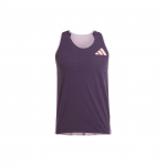 Adidas Adizero kolme triibuga v&auml;rviblokkidega jooksuspordi Slim-Fit Quick-Dry meeste topp must-lilla IW6111 S